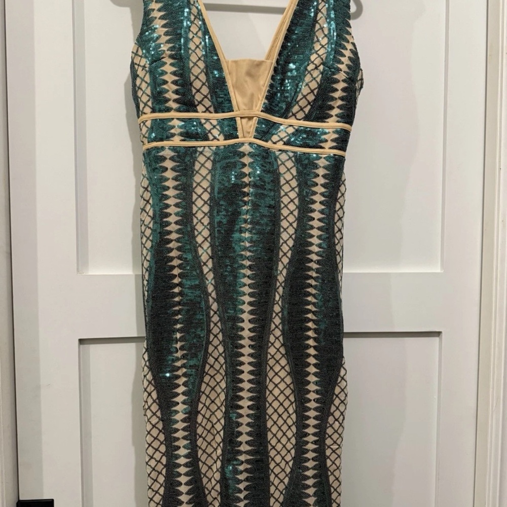 Alamour The Label Emerald Green Geo Dress